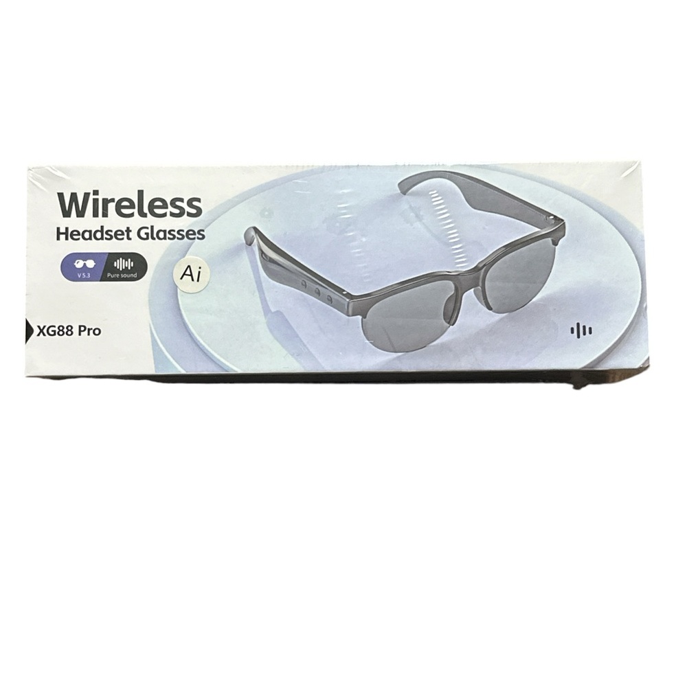 Wireless Headset Glasses - Black Bluetooth Audio Sunglasses Unopened‎ Box